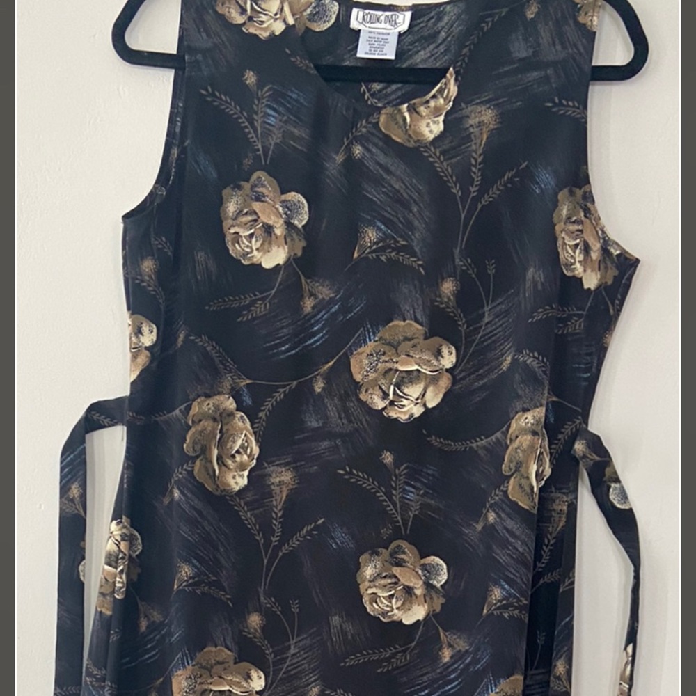 Vintage Rolling Over Brand dress size 10 floral tie back